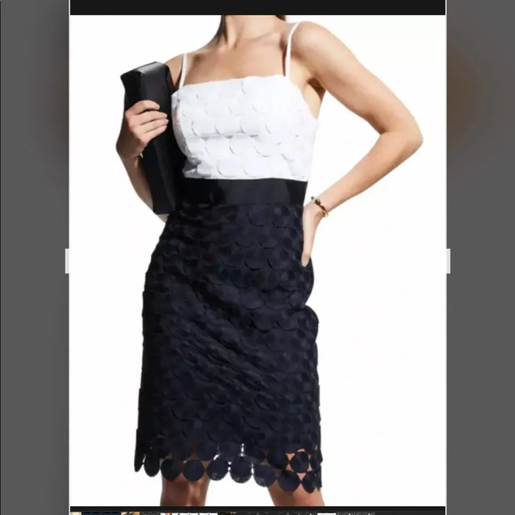 ! Nwt! Milly Dot Appliqué Overlay Dress - Picture 2 of 3